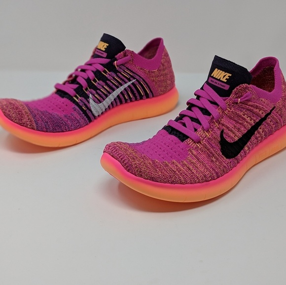 nike free rn flyknit pink
